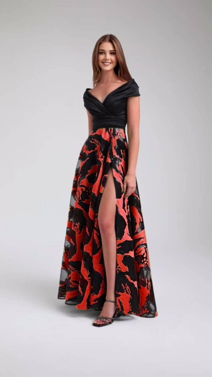 Large size with bright patterned with tile boat collar slits 77 - 1
