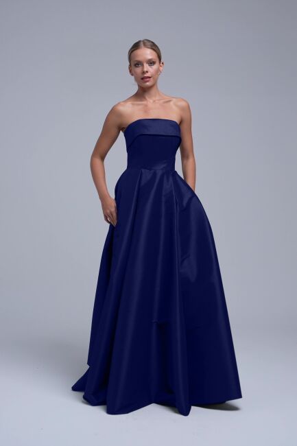 Saks Straplez Balenli Cepli Yırtmaçlı Tafta Abiye Elbise 37 - Şeref Vural